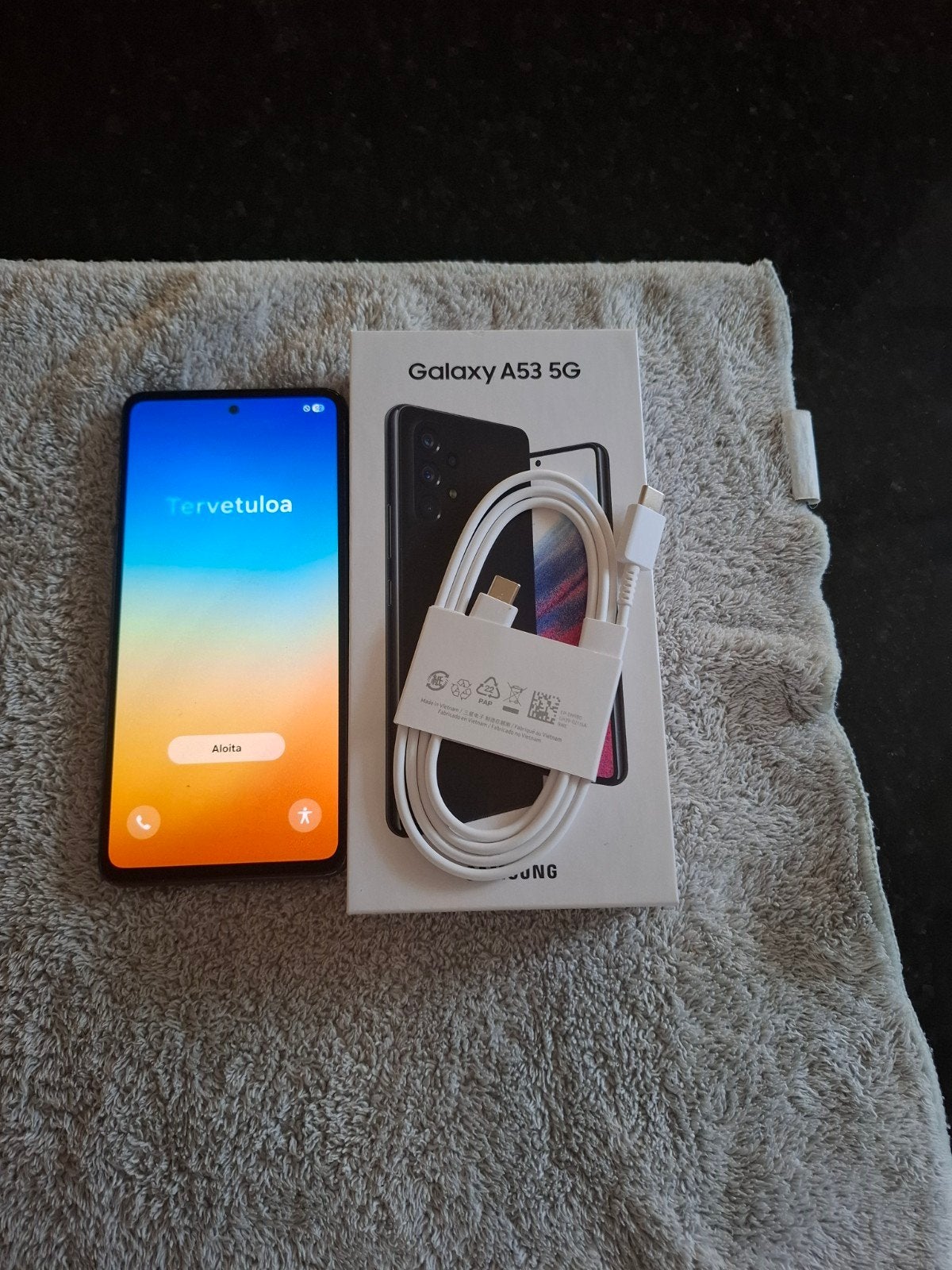 Samsung A53 5G + smartwatch, Ophalen, Zwart, Zo goed als nieuw, 128 GB