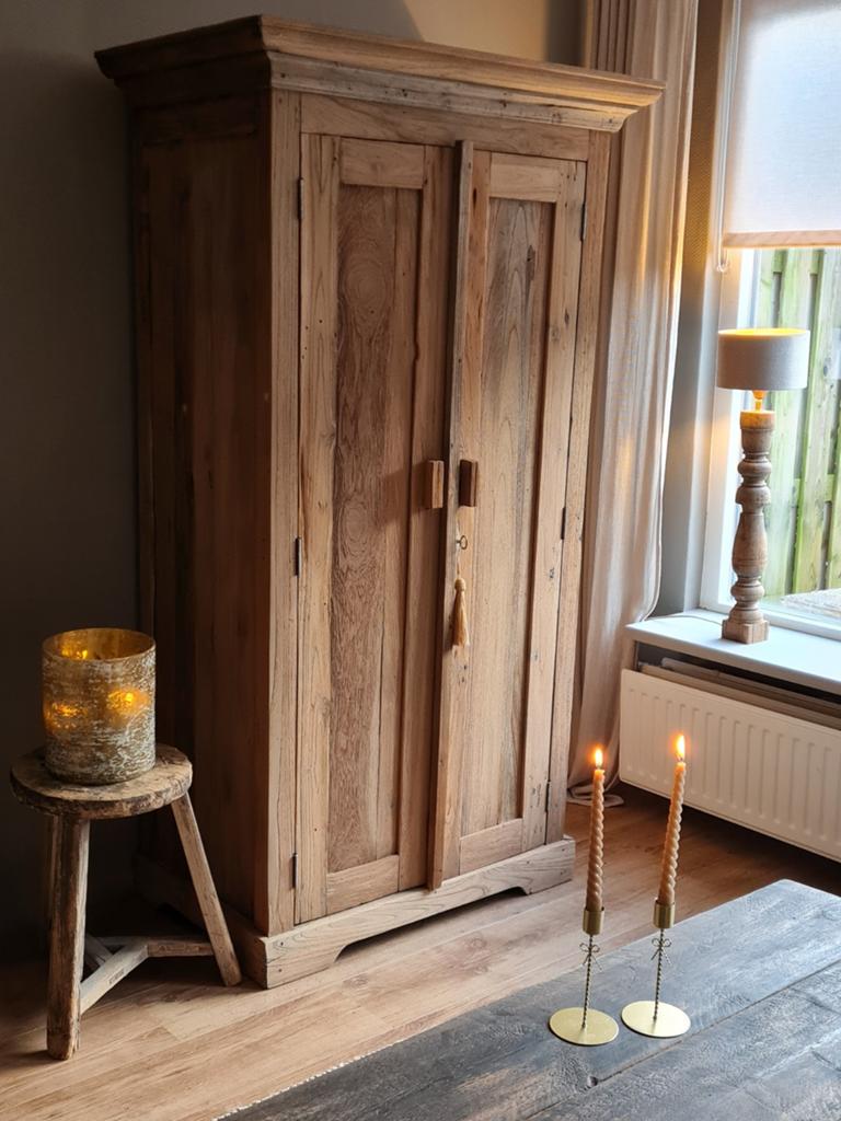 Teakhouten kast, Ophalen, Teakhout, 50 tot 100 cm, 150 tot 200 cm