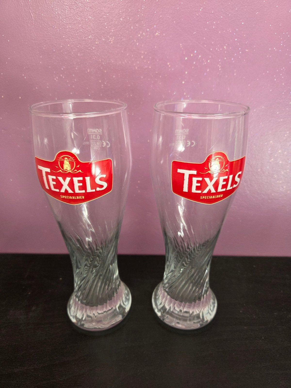 Texels 6 bierglazen, Ophalen of Verzenden, Nieuw, Glas of Glazen, Overige merken