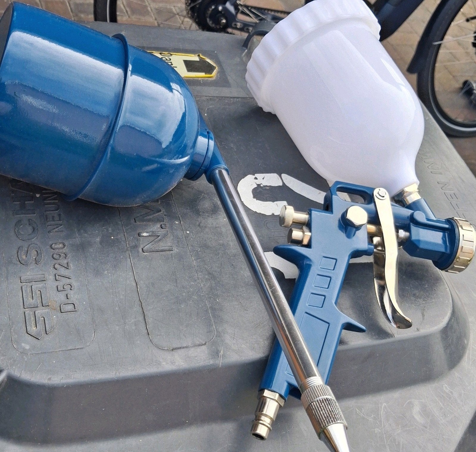 Vloeistofspuit en verfspuit voor compressor., Ophalen of Verzenden, Nieuw