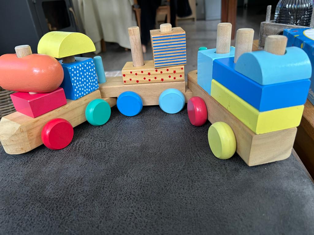 Hema houten trein, Kinderen en Baby's, Speelgoed | Houten speelgoed, Ophalen, Zo goed als nieuw