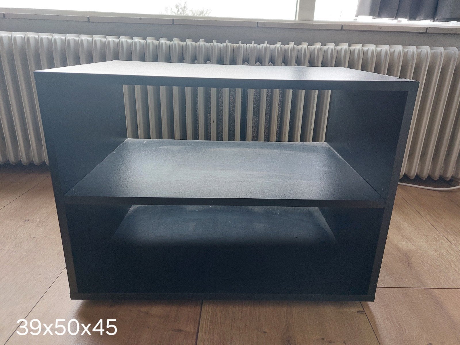 Zwart TV-meubel met 2 vakken, Ophalen