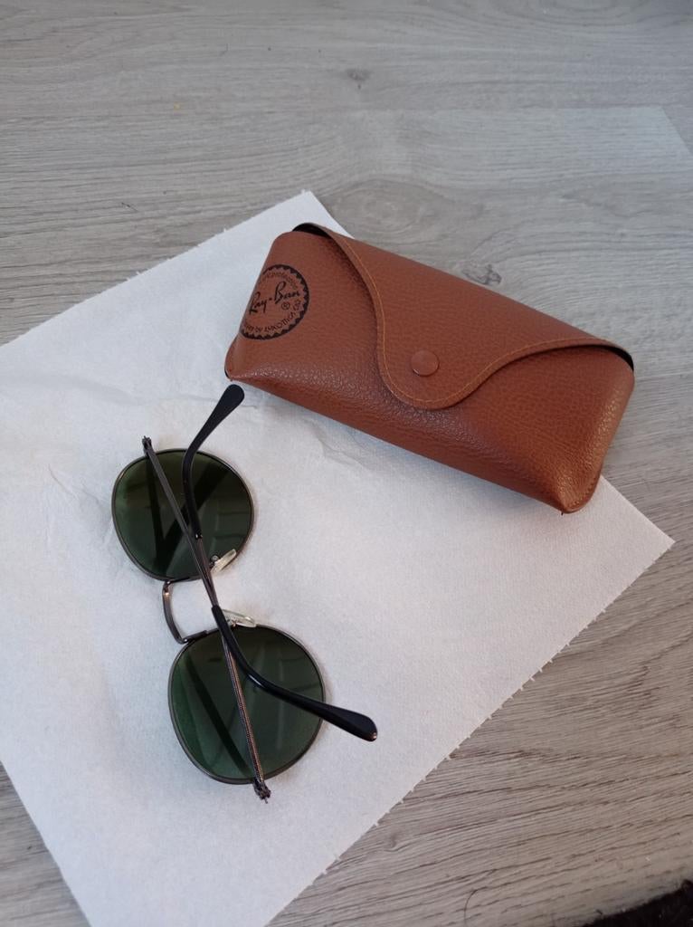 Ray-Ban, model Round Metal RB3447. Met zwart, Ophalen of Verzenden, Zwart, Ray-Ban