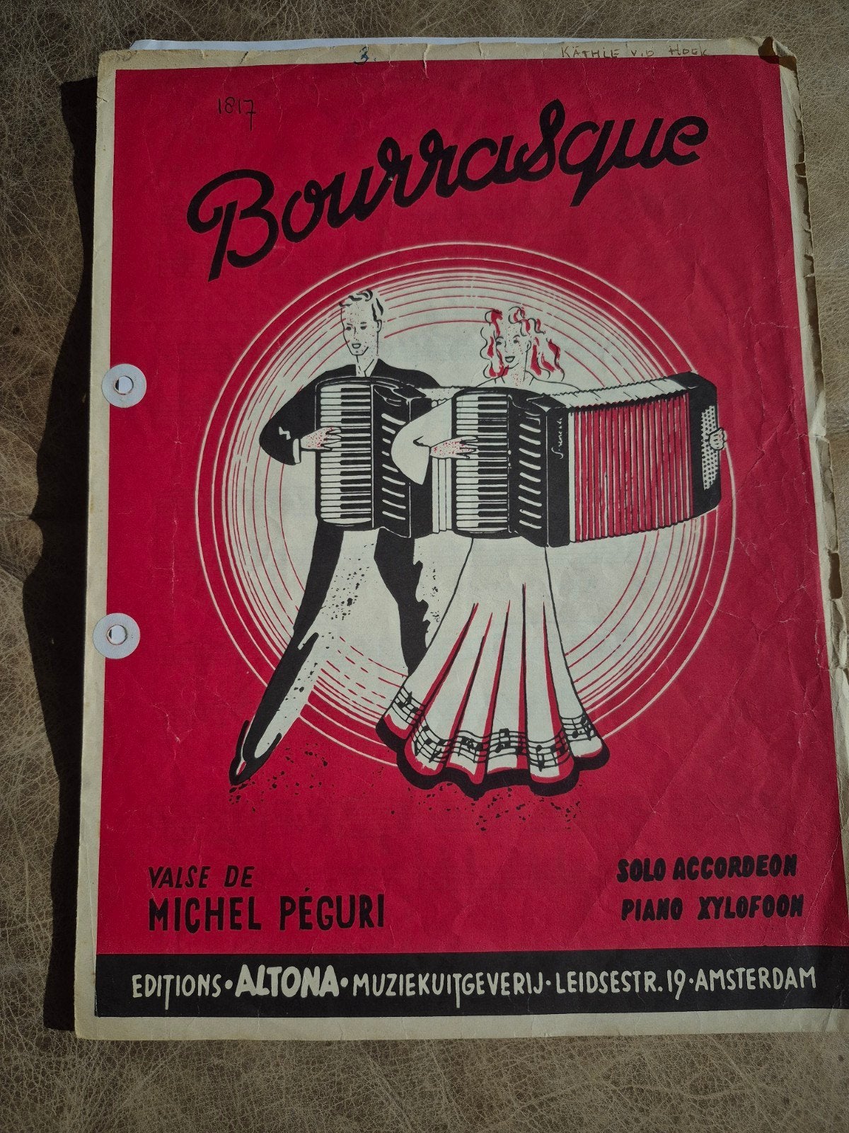 Bourrasque - Valse de Michel Péguri - Solo Accordeon, Gebruikt, Piano, Ophalen of Verzenden, Artiest of Componist