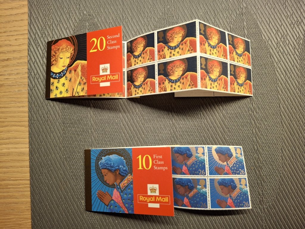postzegel boekje engeland kerst 1998HB 0-160 en 0-161, Verzenden, Postfris
