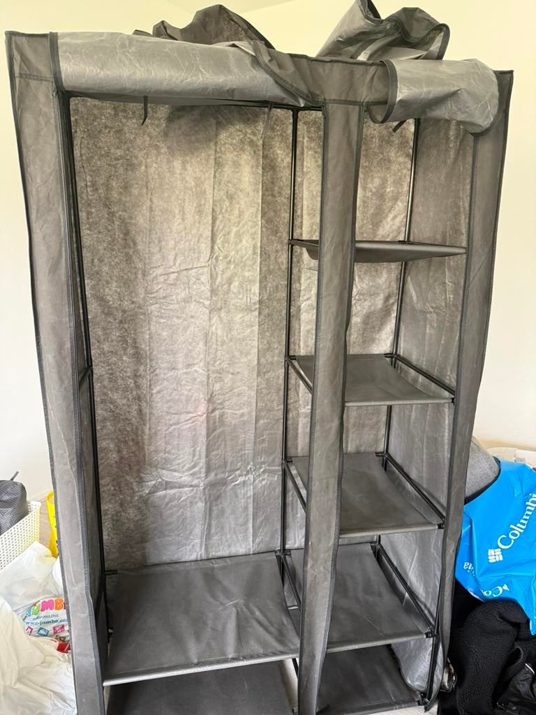 Stoffen opvouwbare kledingkast jysk, Huis en Inrichting, Kasten | Vitrinekasten, Zo goed als nieuw, 150 tot 200 cm, 50 tot 75 cm