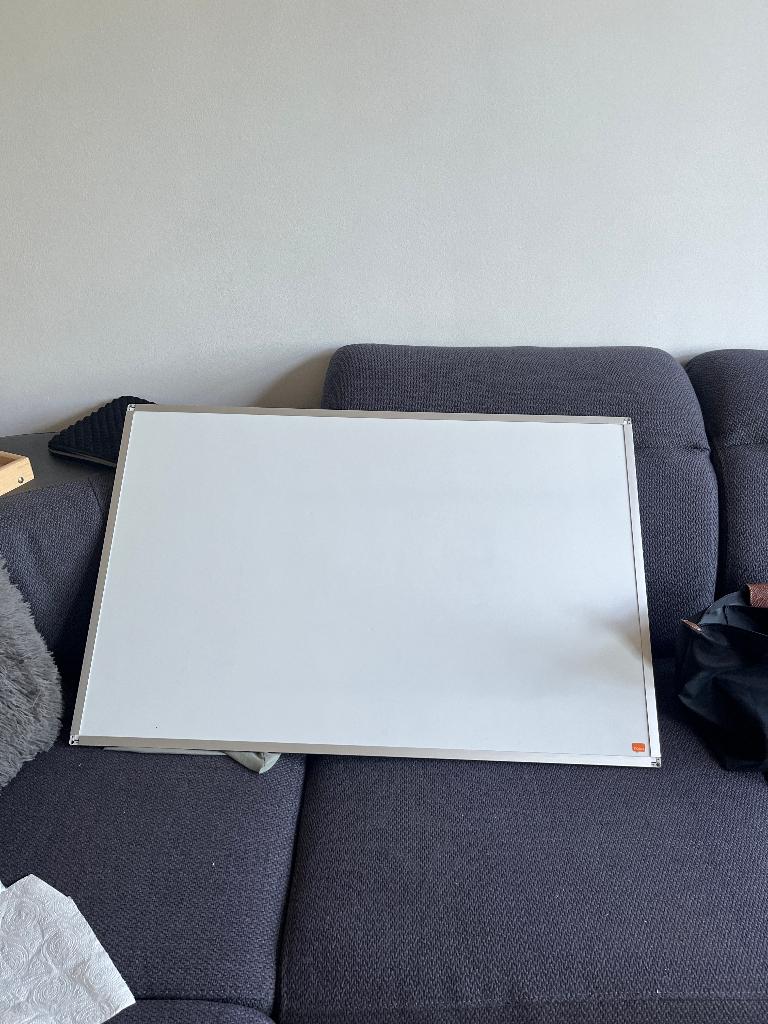 Nobo whiteboard 6090 cm – Aluminium lijst | Goede staat, Ophalen of Verzenden, Zo goed als nieuw, Magneetbord