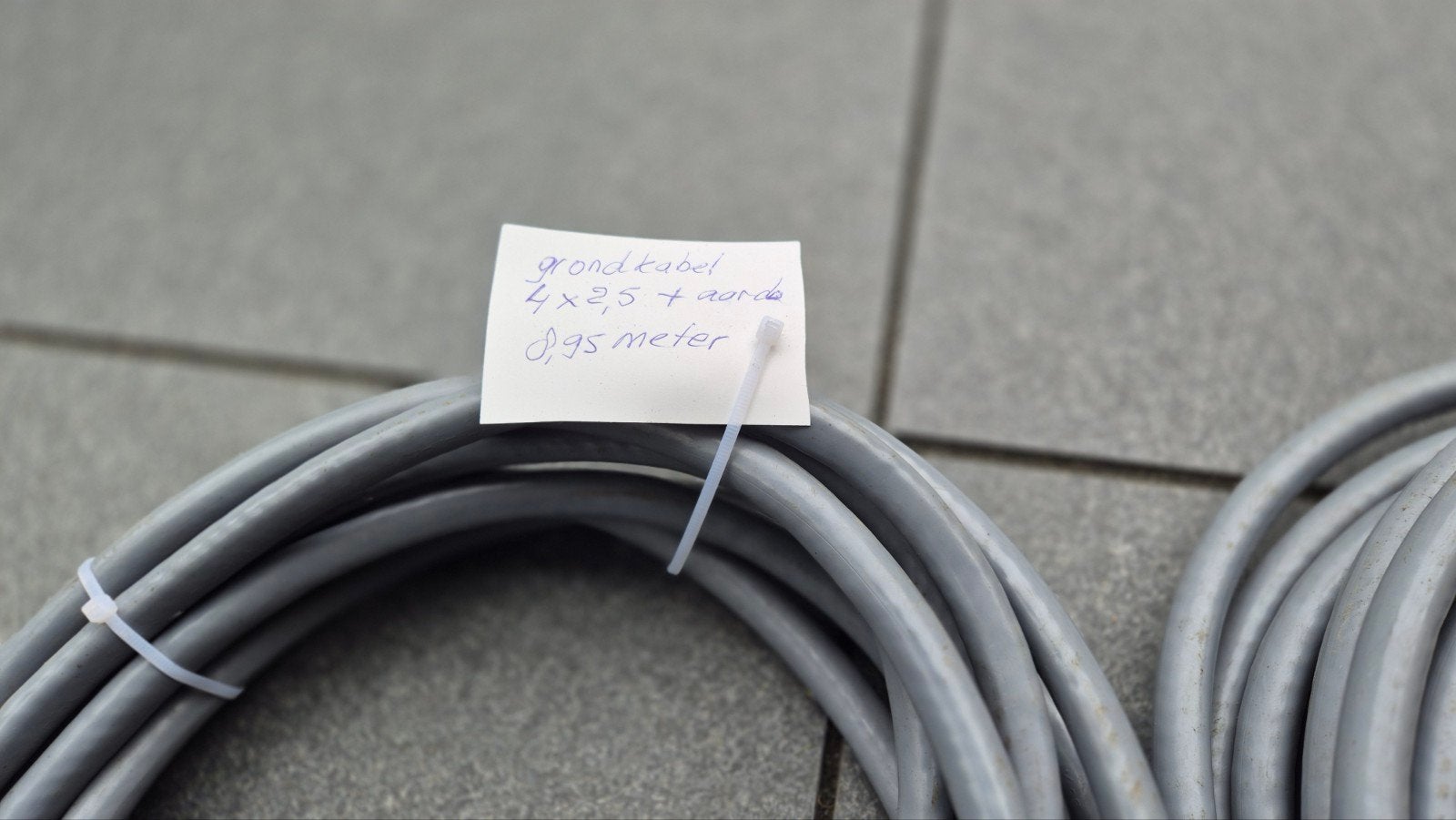 Grondkabel 4x2.5mm2 + aarde - Donné topkwaliteit 8,95meter, Ophalen of Verzenden, Nieuw, Overige merken, Kabel of Snoer