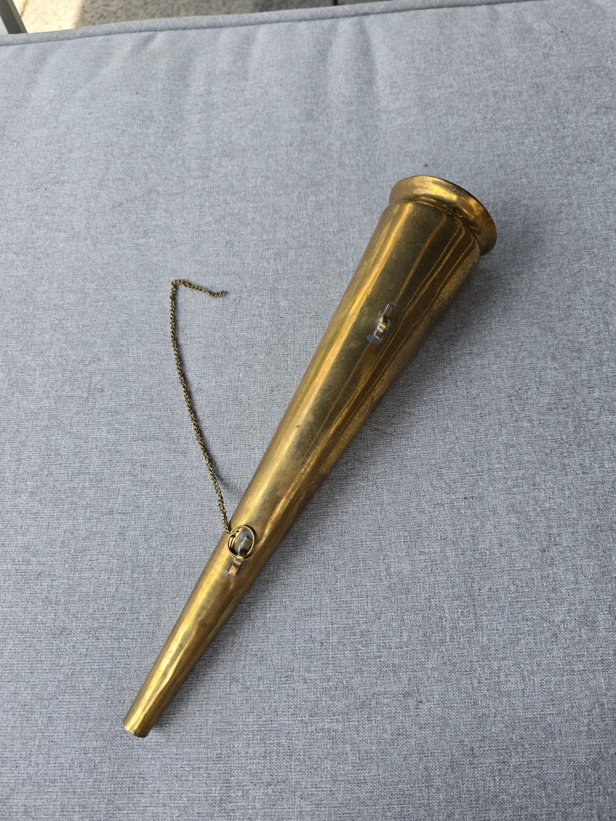 Antiek / vintage mist- luchthoorn, scheepstoeter, Ophalen of Verzenden, Koper