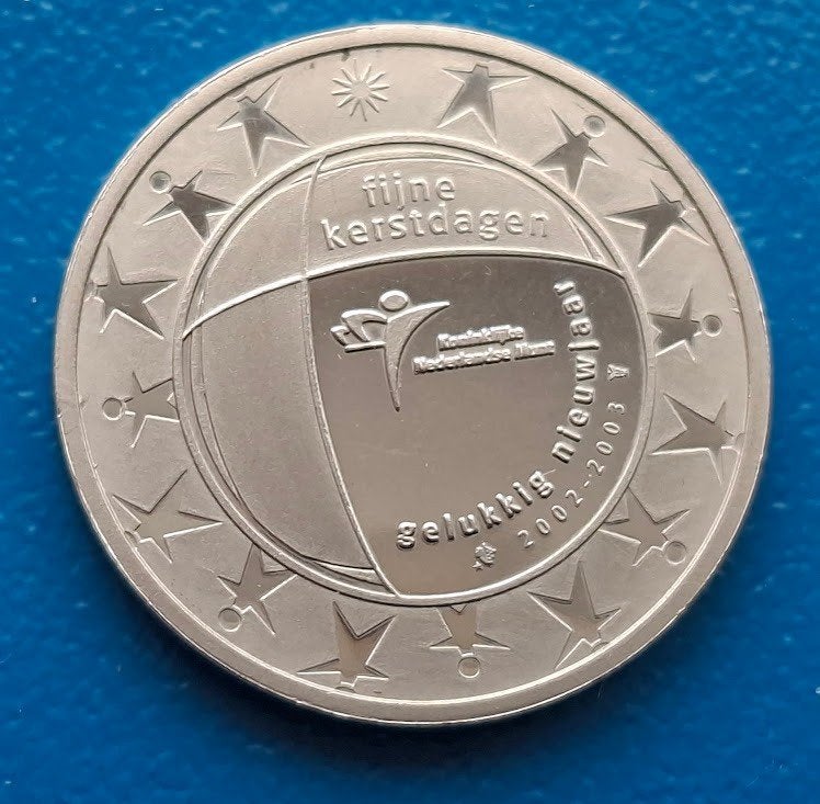 Penning Fijne Kerstdagen, Gelukkig Nieuwjaar 2003 - KNM, Ophalen of Verzenden, Overige materialen, Nederland