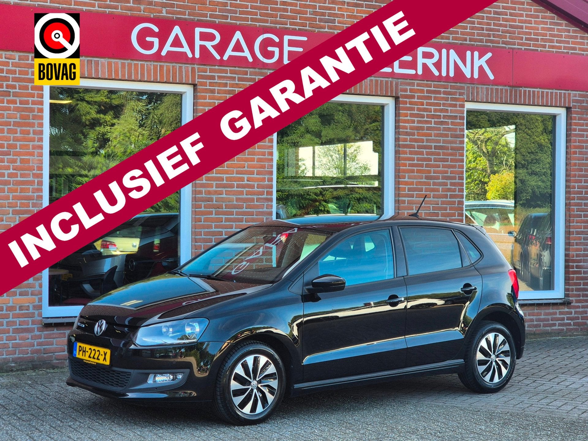 Volkswagen Polo 1.0 BlueMotion Edition 95PK 5drs airco, crui, Auto's, Voorwielaandrijving, Stof, 95 pk, Zwart