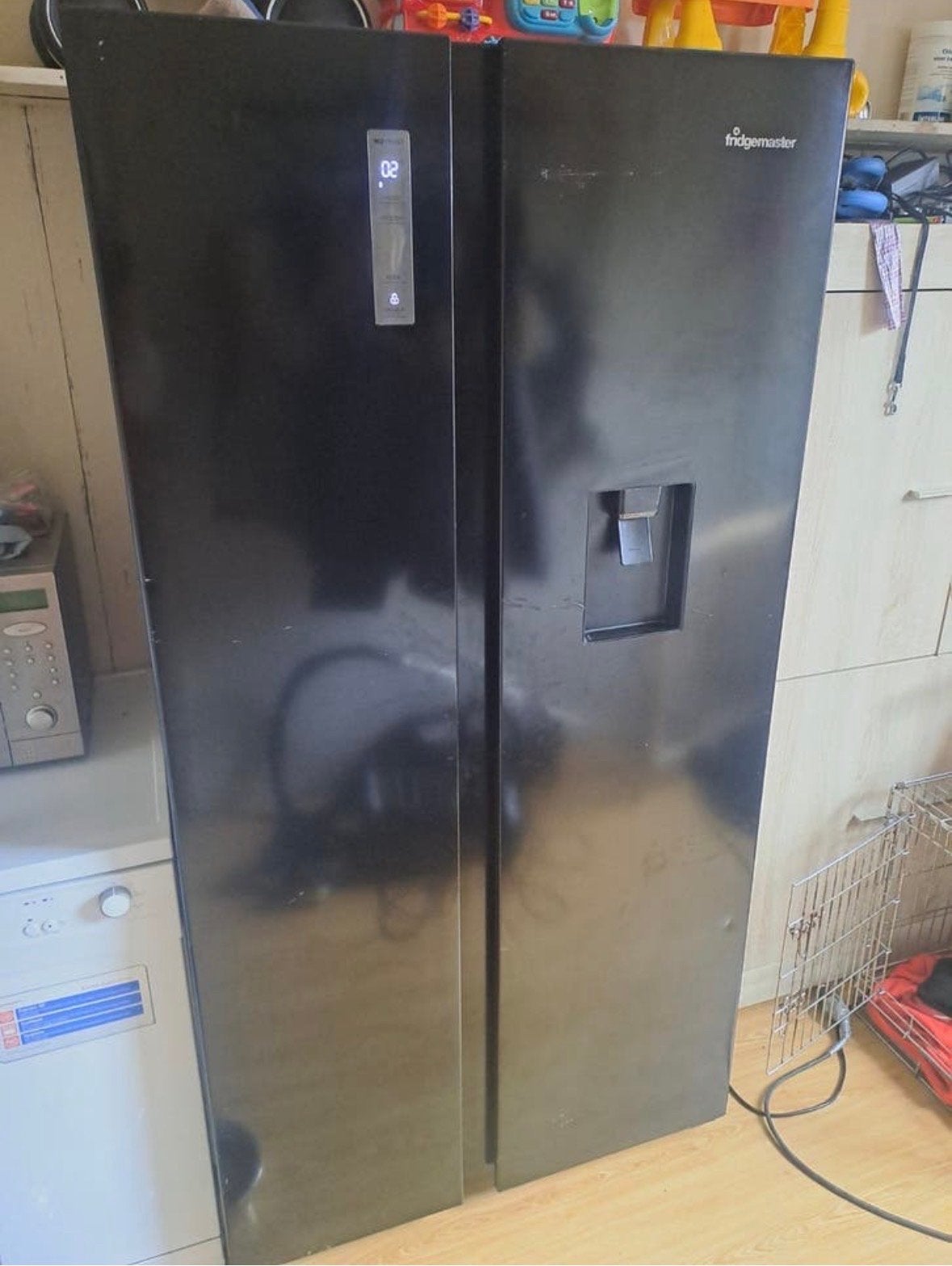 Fridgemaster Amerikaanse Koelkast met Waterdispenser, Gebruikt, 200 liter of meer, Verzenden, 60 cm of meer