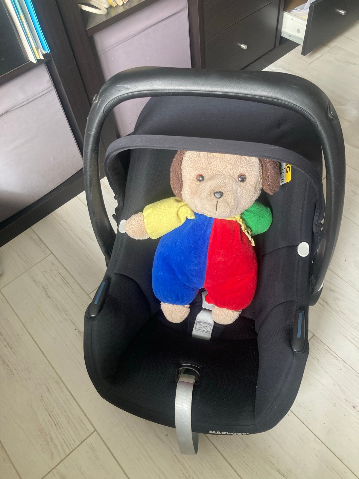 Maxi Cosi Tinca met zonneklep - Zwart, Ophalen of Verzenden, 0 t/m 13 kg, Maxi-Cosi, Gebruikt