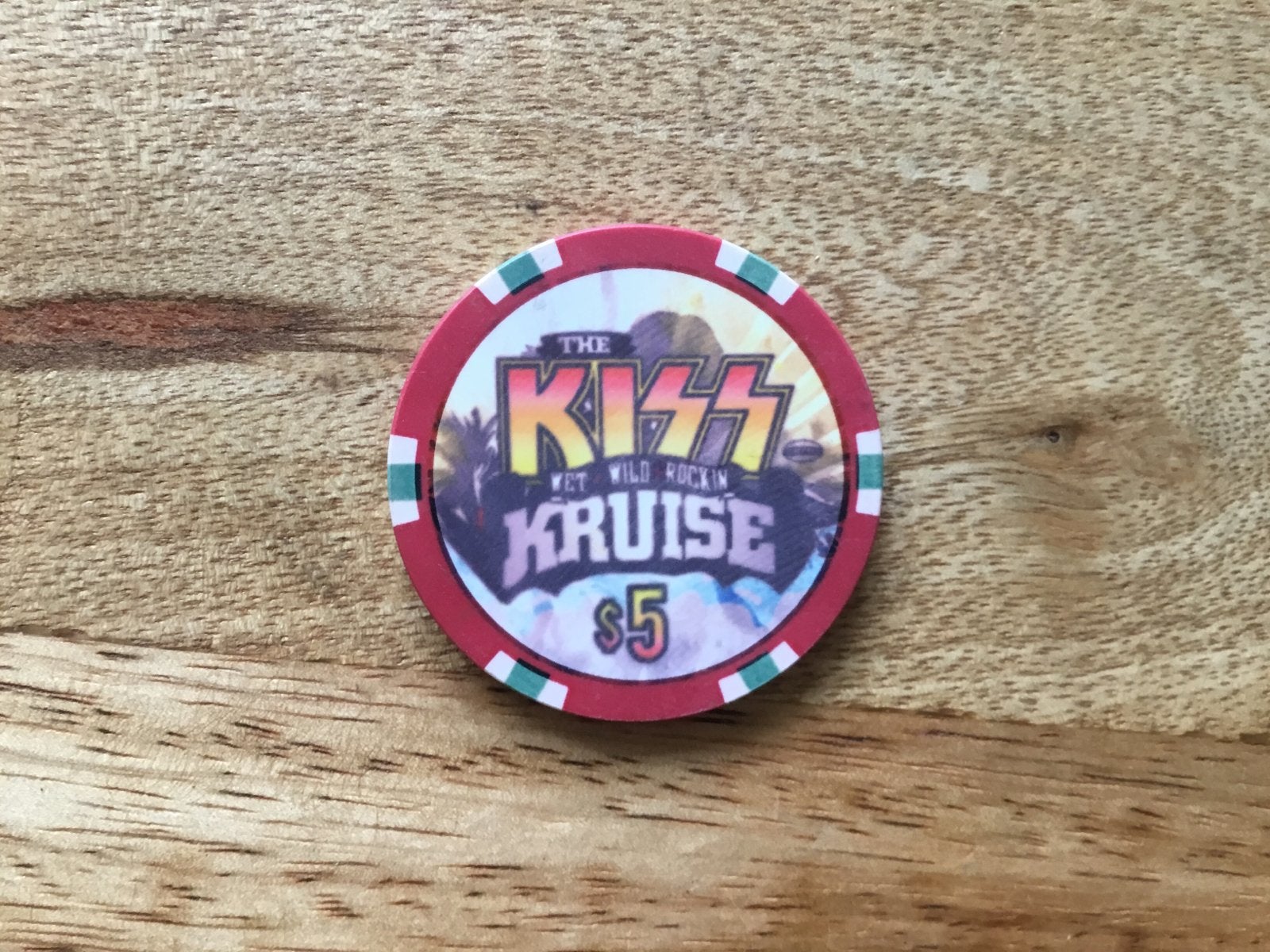KISS Kruise Carnival Destiny $5 Casino Chip, Verzamelen, Ophalen of Verzenden, Zo goed als nieuw