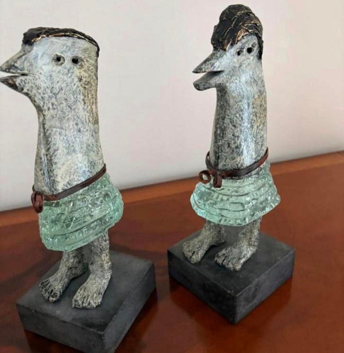 Kunstwerken "Neef Joris" en "Buurvrouw Annie", Ophalen of Verzenden, Zo goed als nieuw, Dier