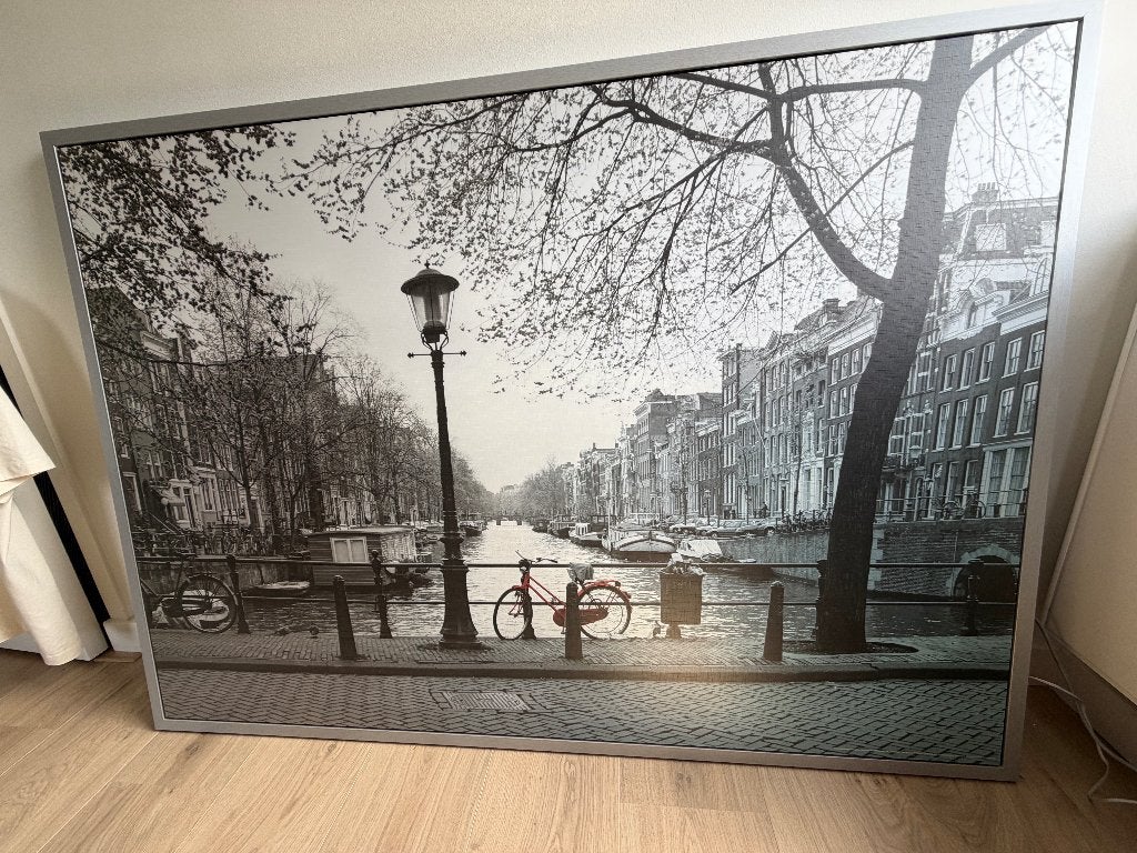 Amsterdam poster/foto met omlijsting, Ophalen, Zo goed als nieuw