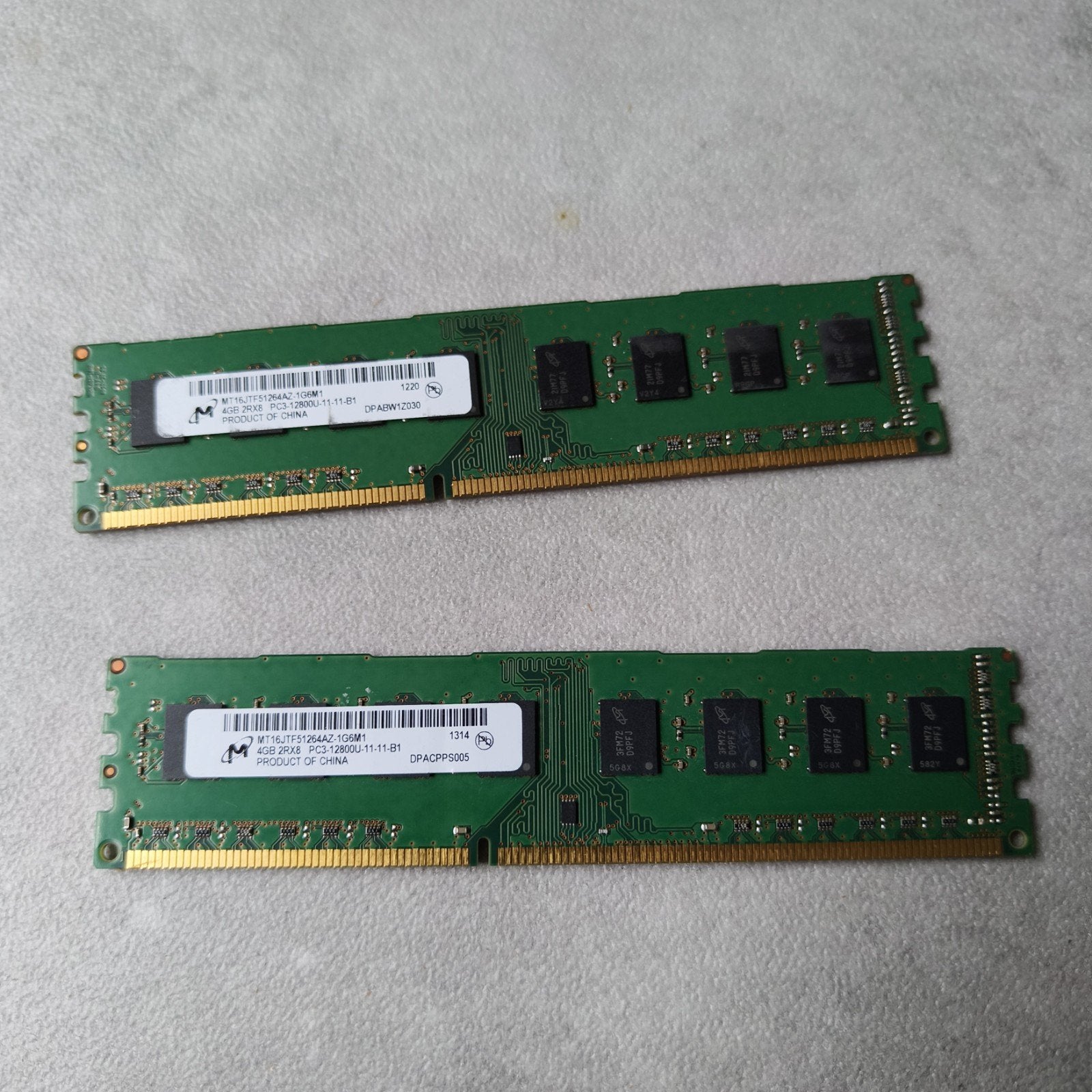 2x 4GB DDR3 RAM Geheugenmodule voor Desktop, Gebruikt, DDR3, Ophalen of Verzenden, Desktop