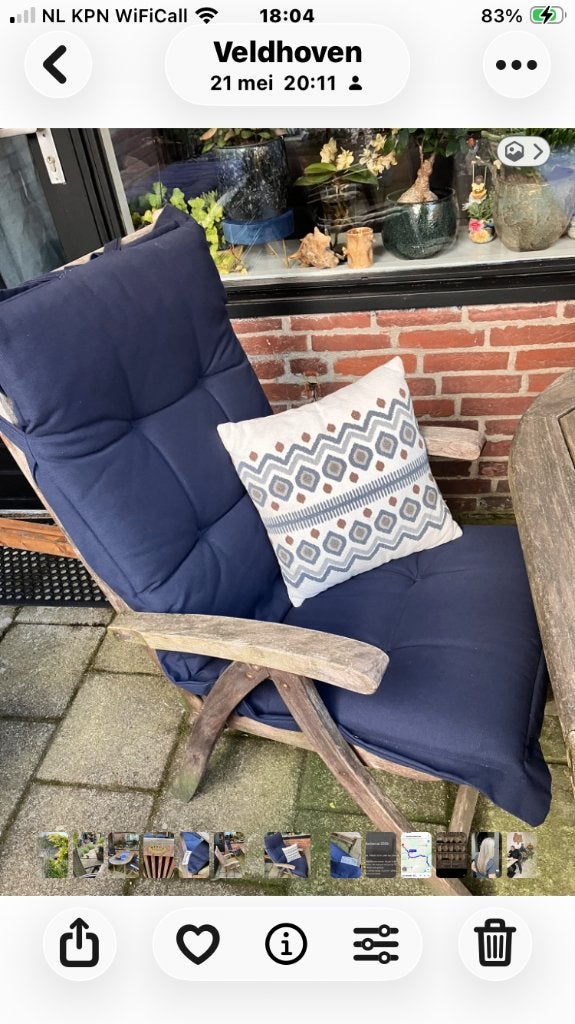 Tuinmeubel, Tuin en Terras, Ophalen, 4 zitplaatsen, Gebruikt, Teakhout