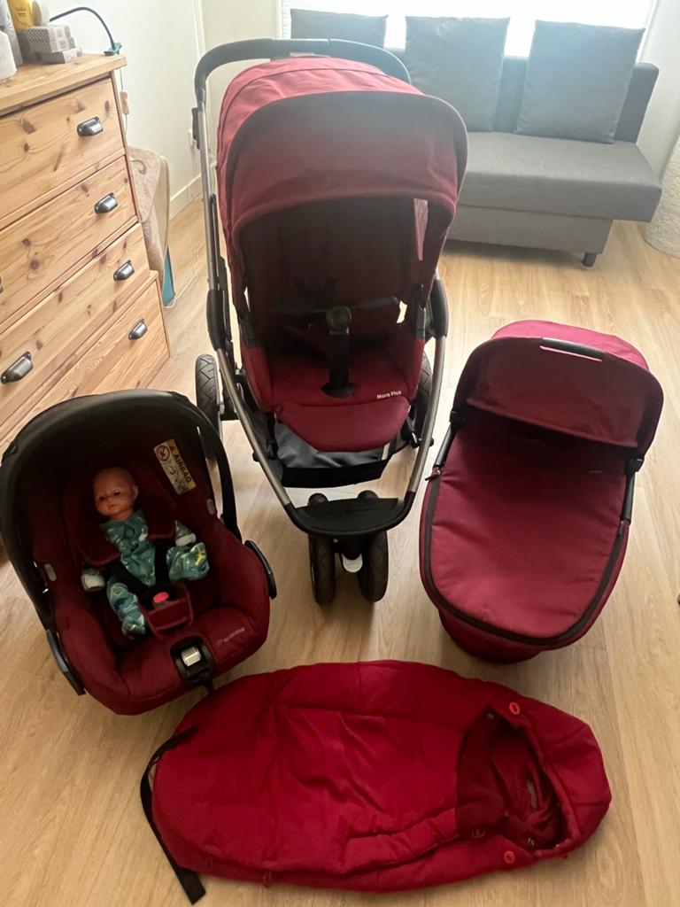 Maxi Cosi Mura Plus 3 - Complete set, Ophalen, Gebruikt, Combiwagen, Met autostoeltje