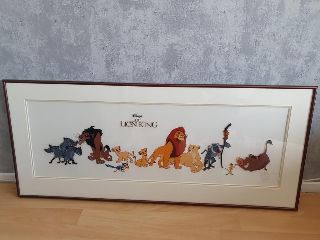 Zeldzame originele Disney seriecel - The Lion King, Verzamelen, Disney, Ophalen, Leeuwenkoning of Jungle Boek, Zo goed als nieuw