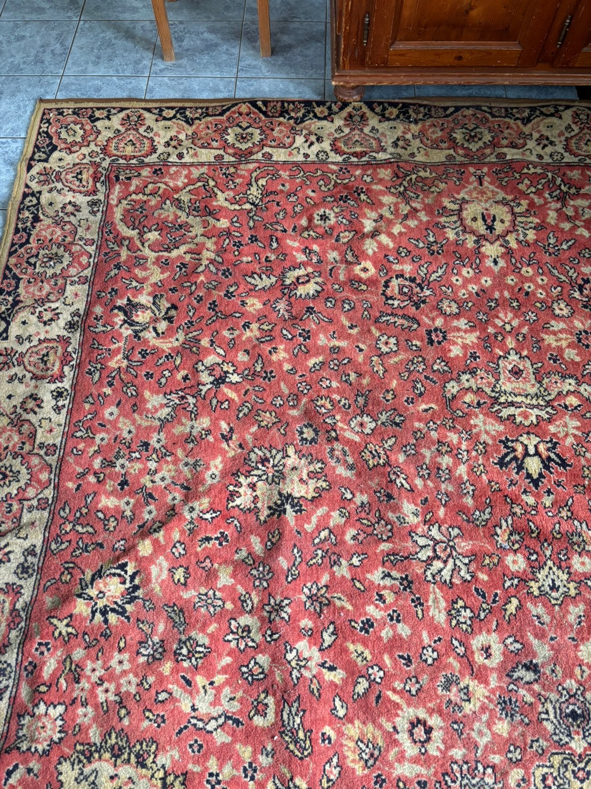 Grote vloerkleed 350x250 cm kleur licht  rood nu voor250euro, Huis en Inrichting, Wollen, 200 cm of meer, Ophalen of Verzenden