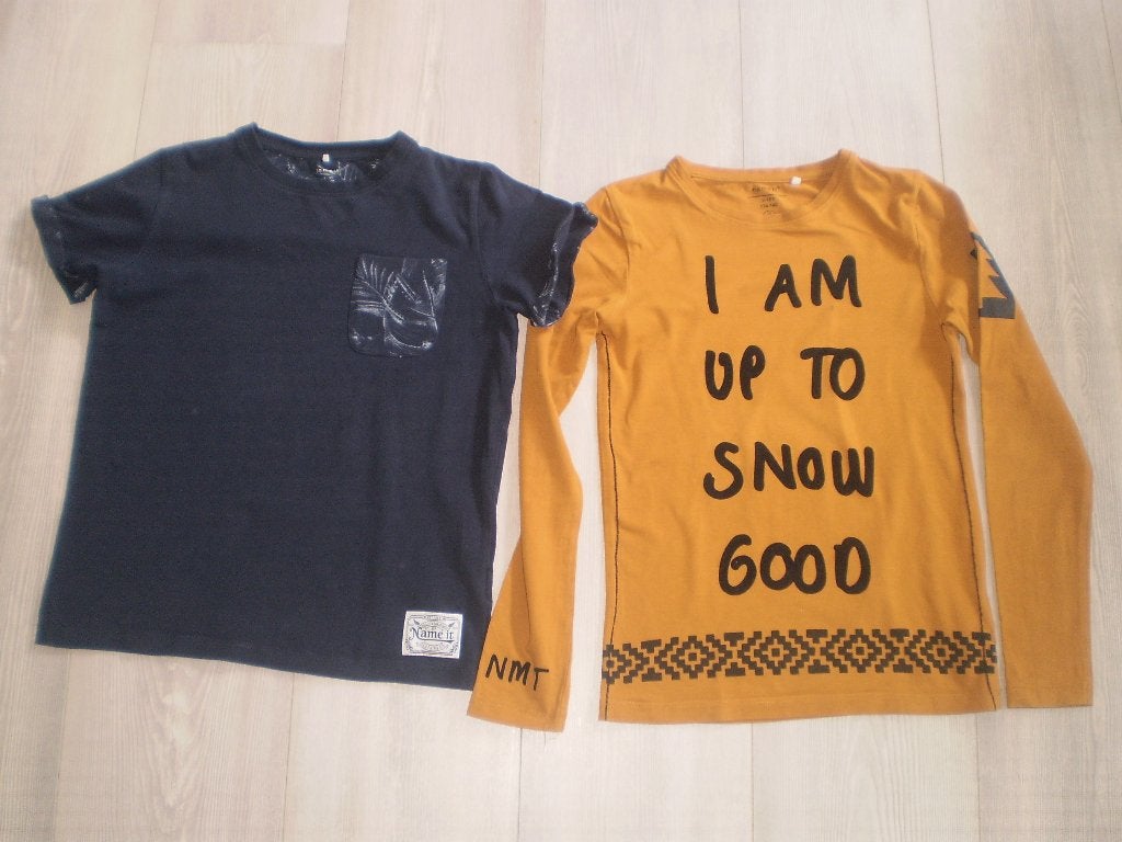 NAME IT shirtje +  longsleeve maat 134-140, Ophalen of Verzenden, Zo goed als nieuw, Shirt of Longsleeve, Jongen