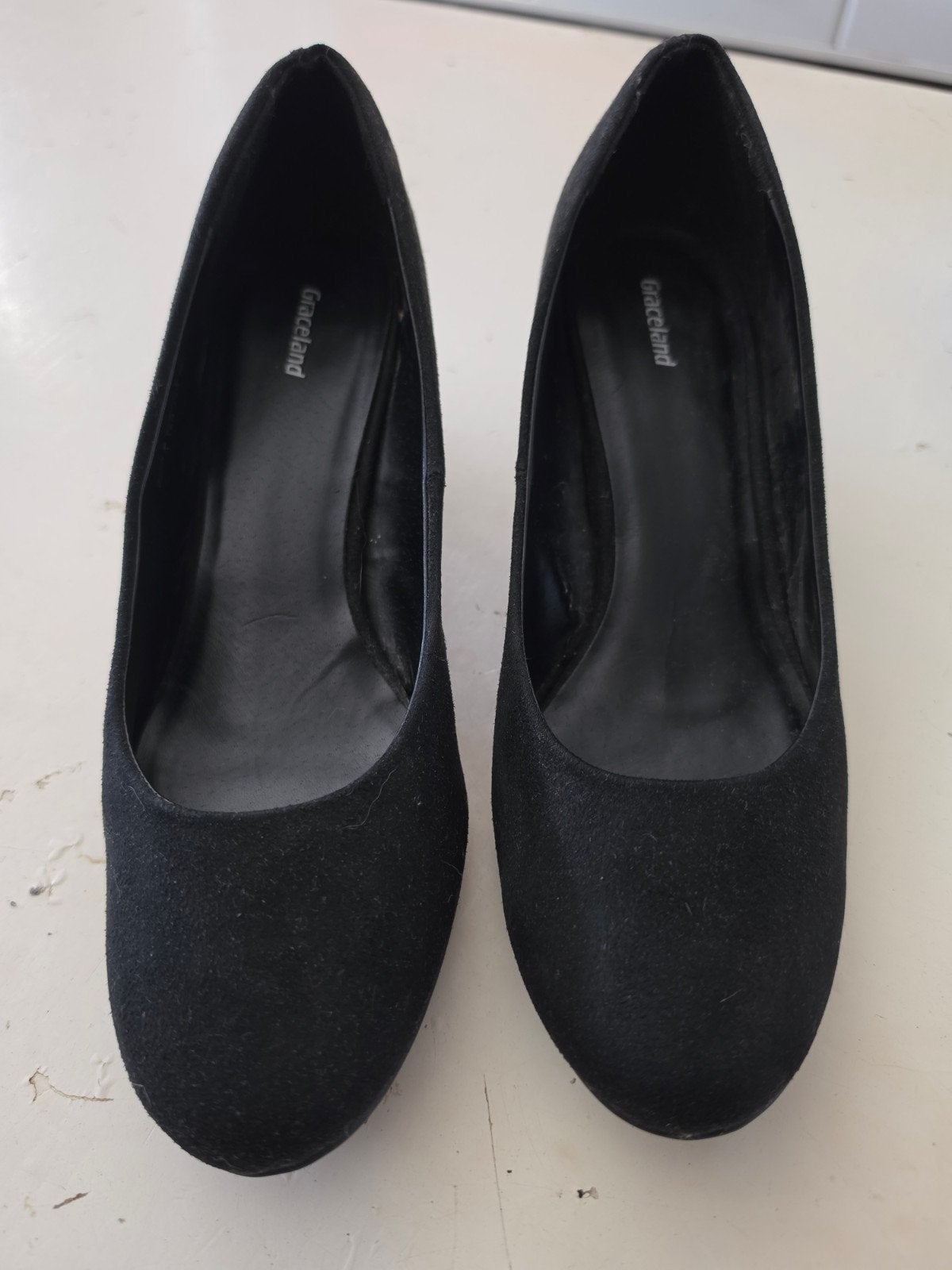 Zwarte Graceland pumps met lage hak - Maat 41, Schoenen met lage hakken, Zwart, Ophalen of Verzenden, Zo goed als nieuw