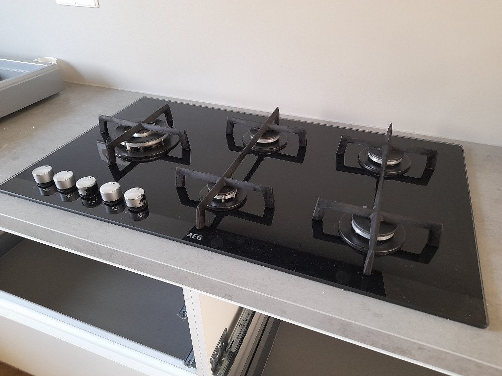 Kookplaat AEG HG995520NB, Witgoed en Apparatuur, Gebruikt, Ophalen of Verzenden, Inbouw, Gas