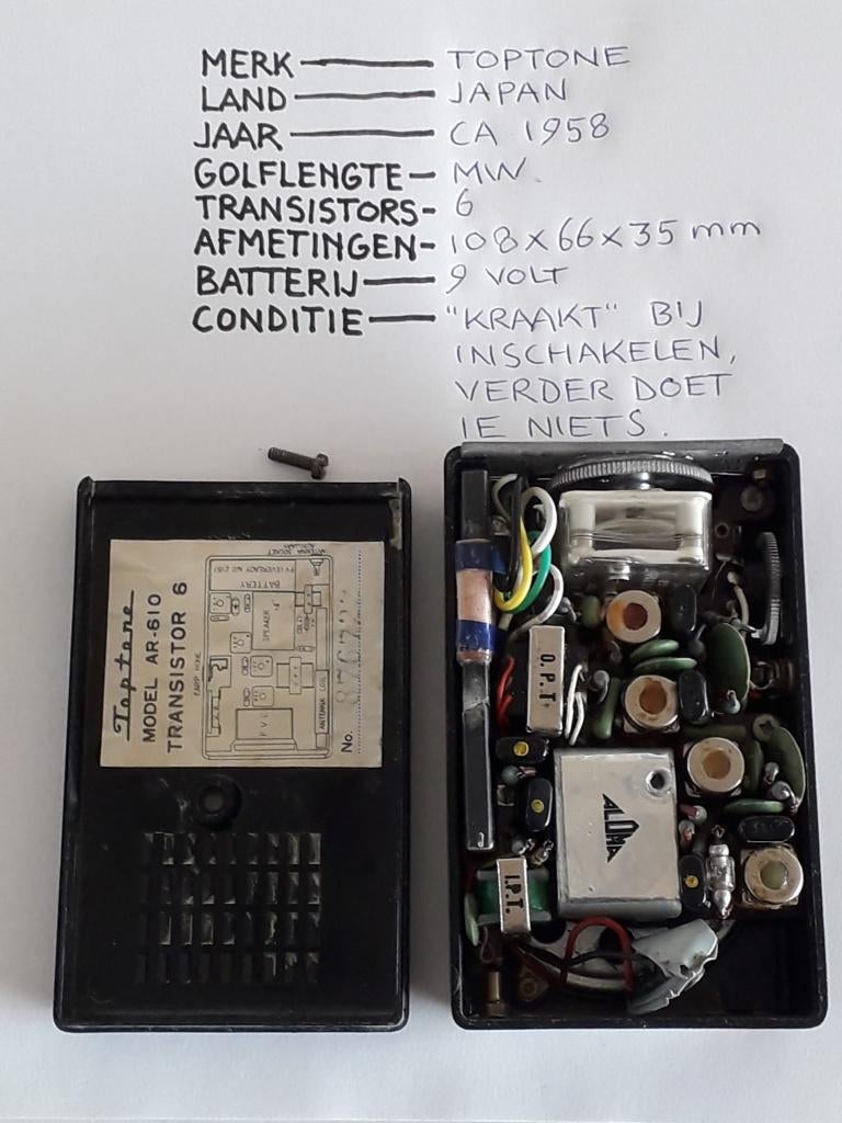 Stijlvolle,  vintage transistorradio te koop, Ophalen of Verzenden