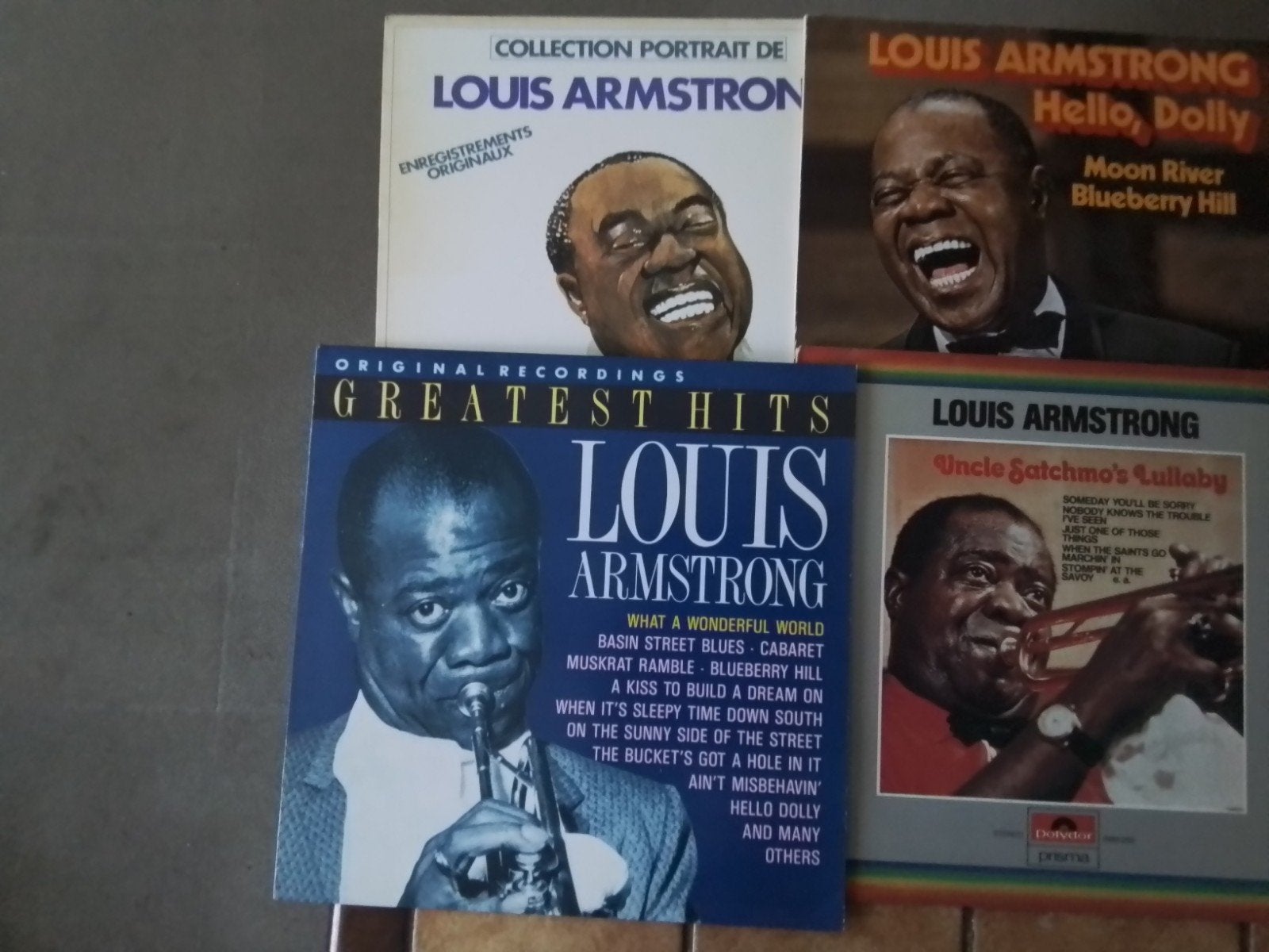 Louis Armstrong ,van Kooten en de Bie, Louis Davids, en div., Ophalen, LP, Gebruikt, 12 inch