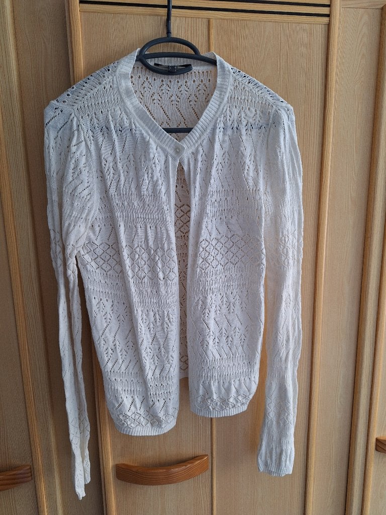 Esprit gebreid vestje maat S, Kleding | Dames, Truien en Vesten, Wit, Ophalen of Verzenden, Zo goed als nieuw, Maat 36 (S)