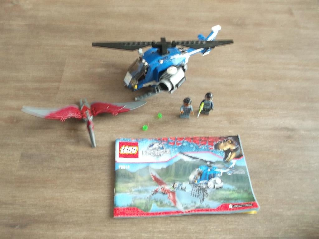 lego jurrasic world 75915 pteranodon capture (2015), Ophalen of Verzenden, Gebruikt, Complete set, Lego