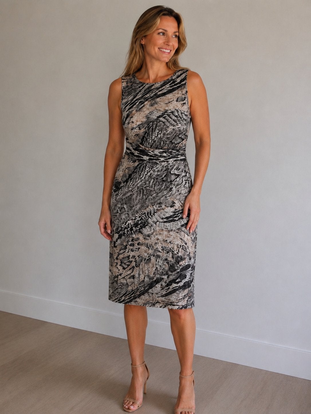 Blacky Dress Berlin Jurk met Dierenprint, Zwart, Ophalen of Verzenden, Knielengte, Maat 36 (S)