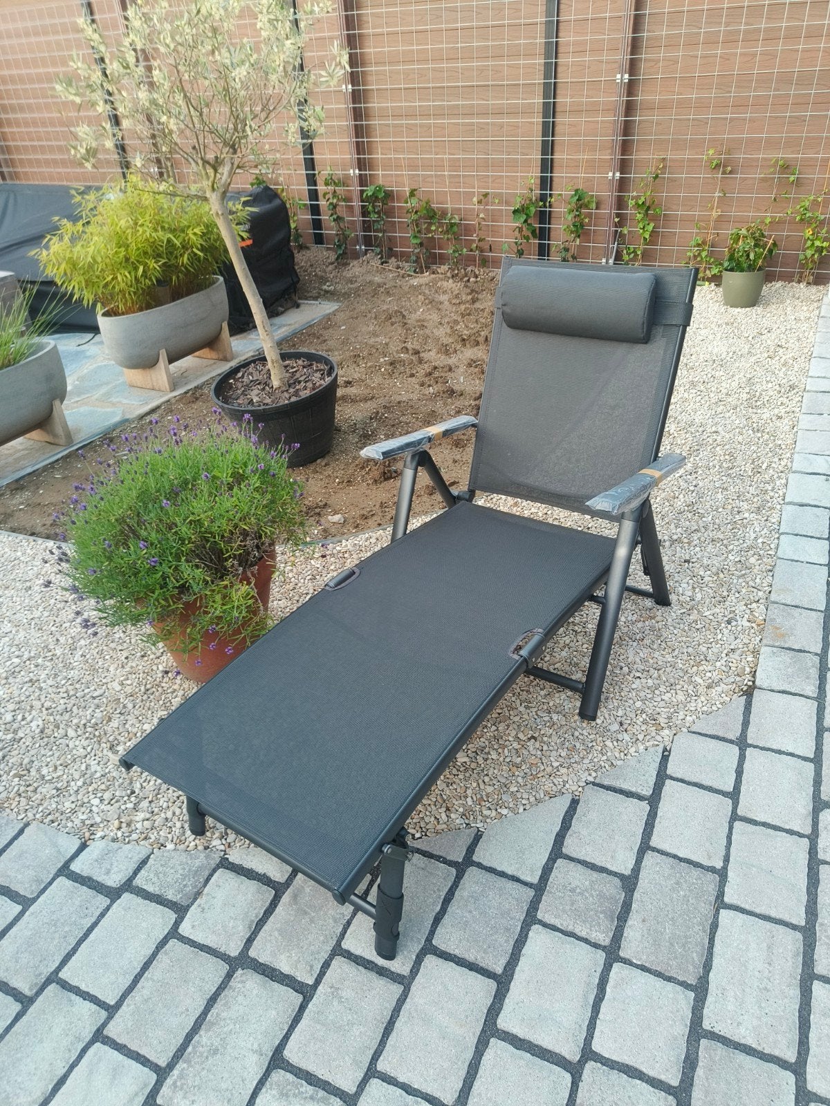 Livarno Houston ligstoel met kussen nieuw, Tuin en Terras, Ophalen, Nieuw, Metaal, Verstelbaar