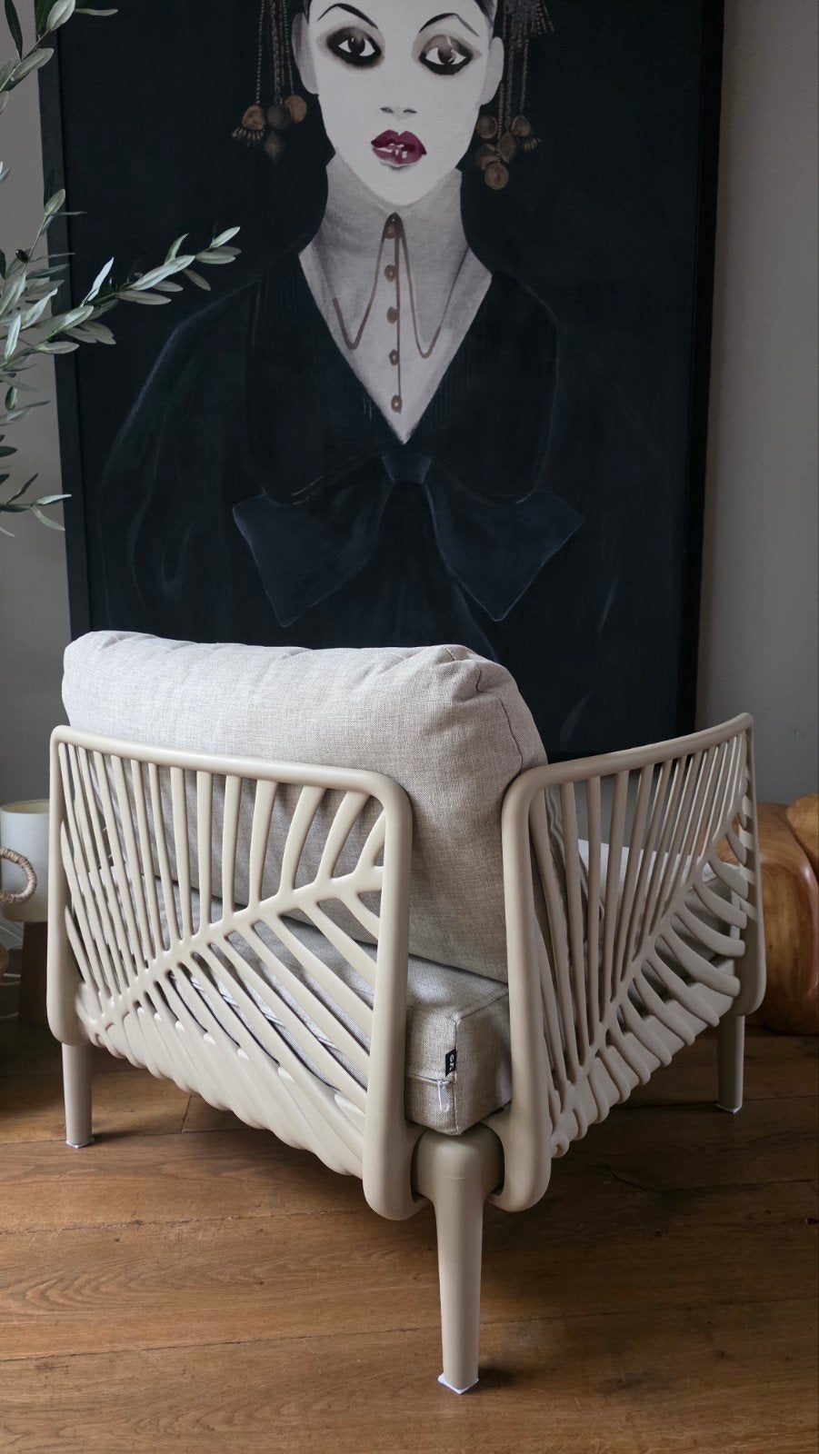 zgan stoel/easy chair  met kussens niet gebruikt, Ophalen, Zo goed als nieuw, Kunststof