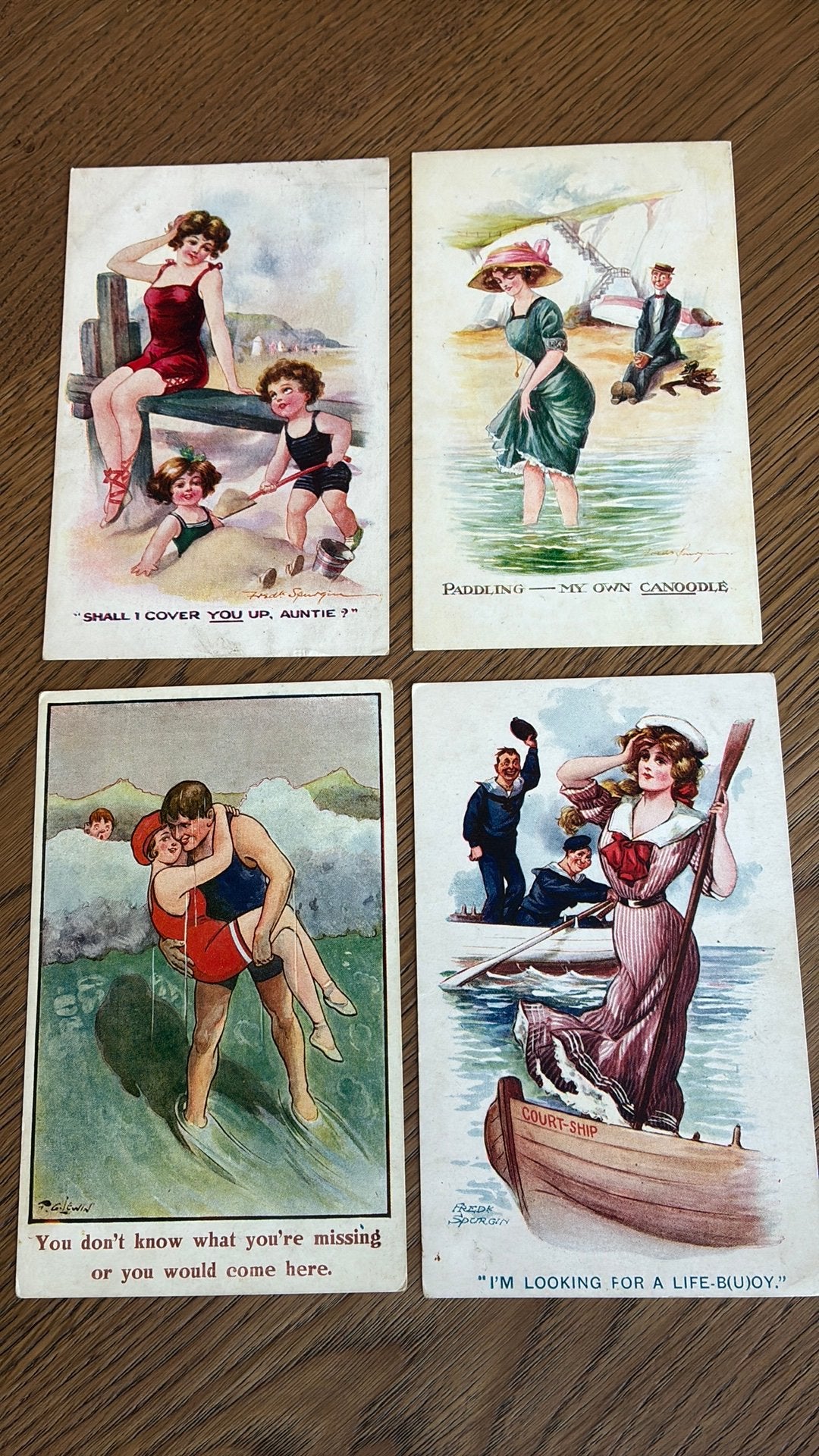 10 kaarten. Strand/zee:badmode/personen, Verzamelen, Ansichtkaarten | Themakaarten, Ophalen of Verzenden