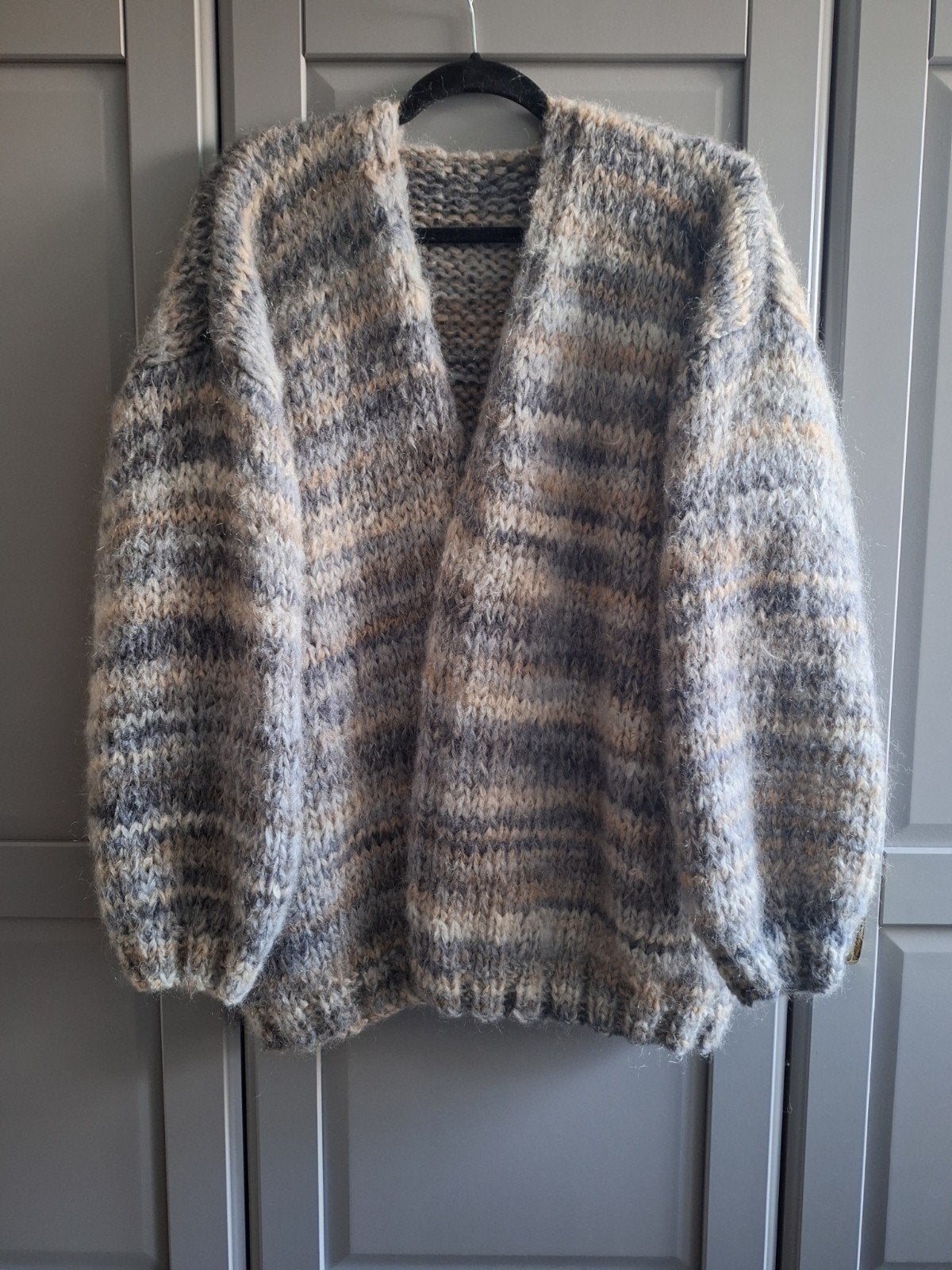 Nieuw handgemaakt mohair vest, grote maat, Ophalen of Verzenden, Nieuw, Maat 46/48 (XL) of groter, Grijs