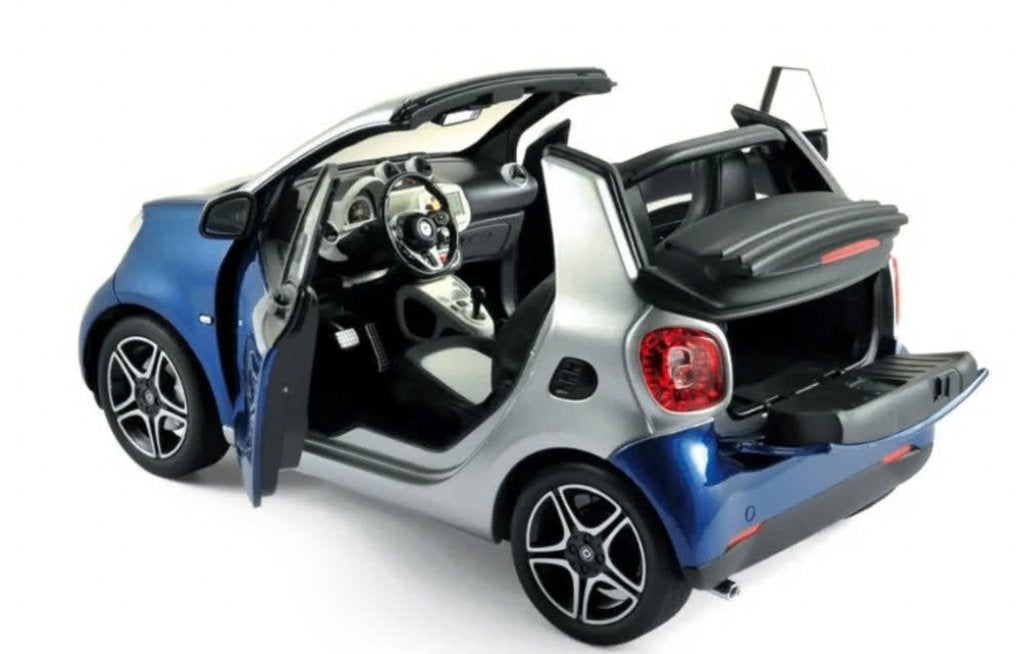 Smart Fortwo cabrio 2015 Bl/ZI SCHAAL 1/18 NOREV ref: 183438, Verzenden, Nieuw, Auto, Norev
