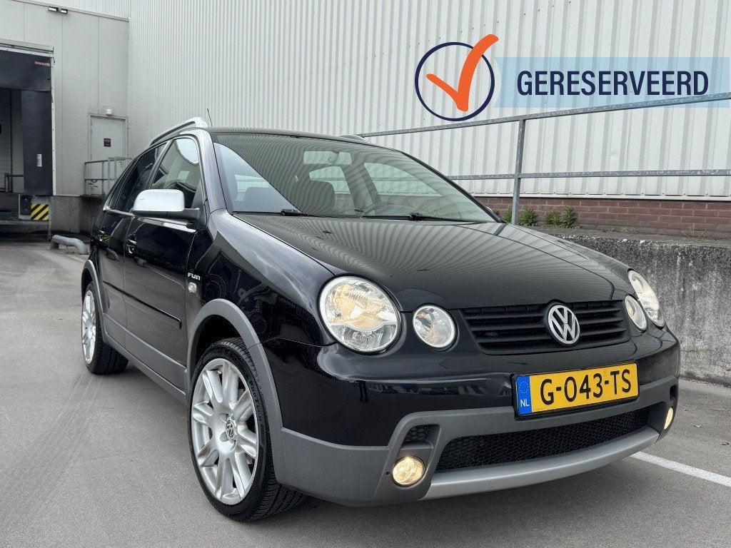Volkswagen Polo 1.4-16V Cross Nieuwe APK (bj 2005), 4 cilinders, Zwart, Bedrijf, Handgeschakeld