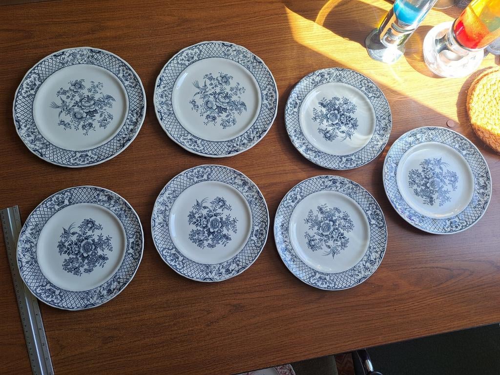 Mason's Stratford blauwe borden – 7 stuks, Ophalen of Verzenden