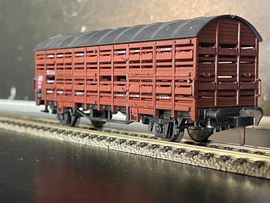 DB-1137: Veewagen voor vervoer van kleinvee - DB, Gebruikt, Gelijkstroom, Fleischmann, Wagon
