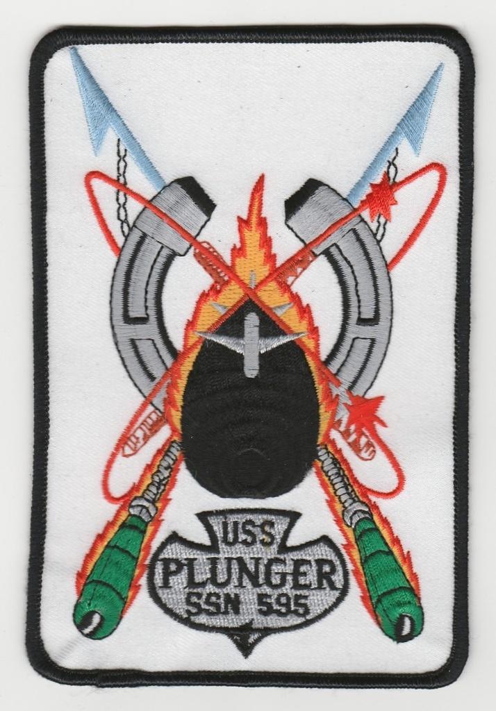 Grote patch USS Plunger (SSN 595), US onderzeeër, Verzenden, Marine, Amerika, Embleem of Badge