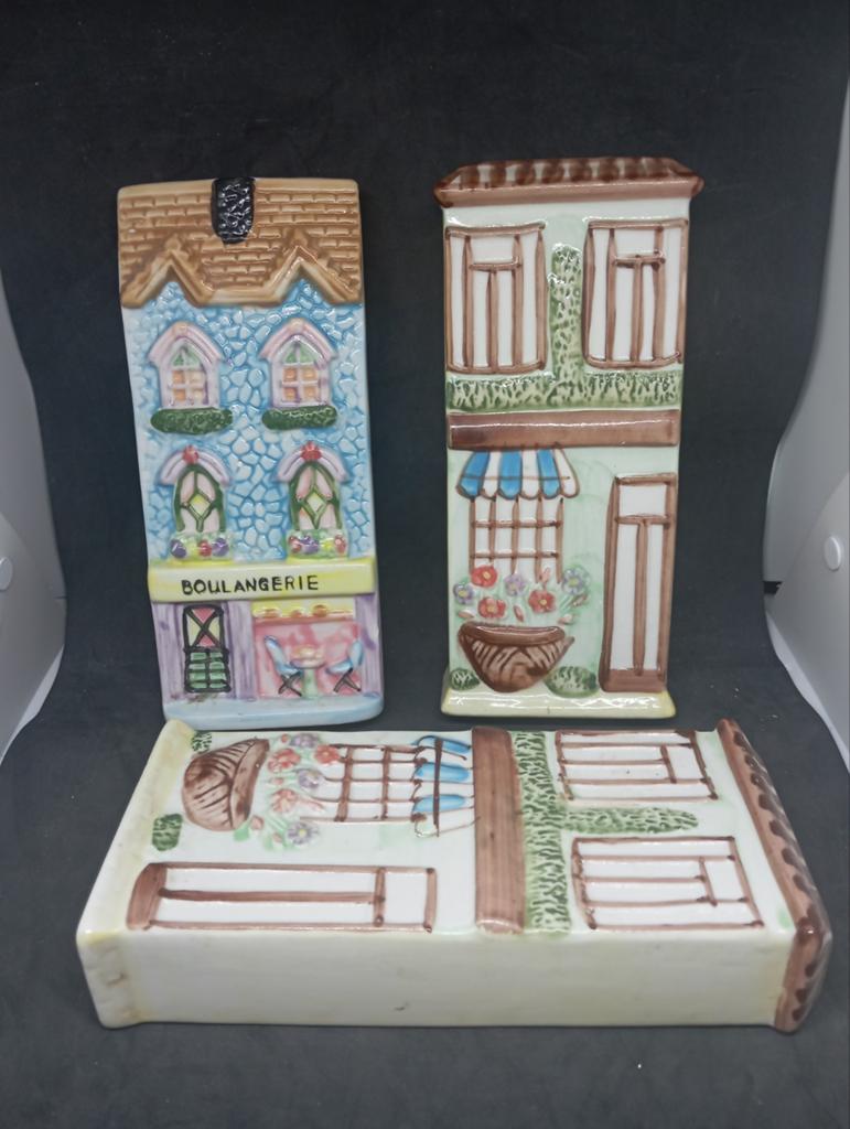 Keramieken radiatorbakjes - set van 3, Ophalen of Verzenden, Gebruikt