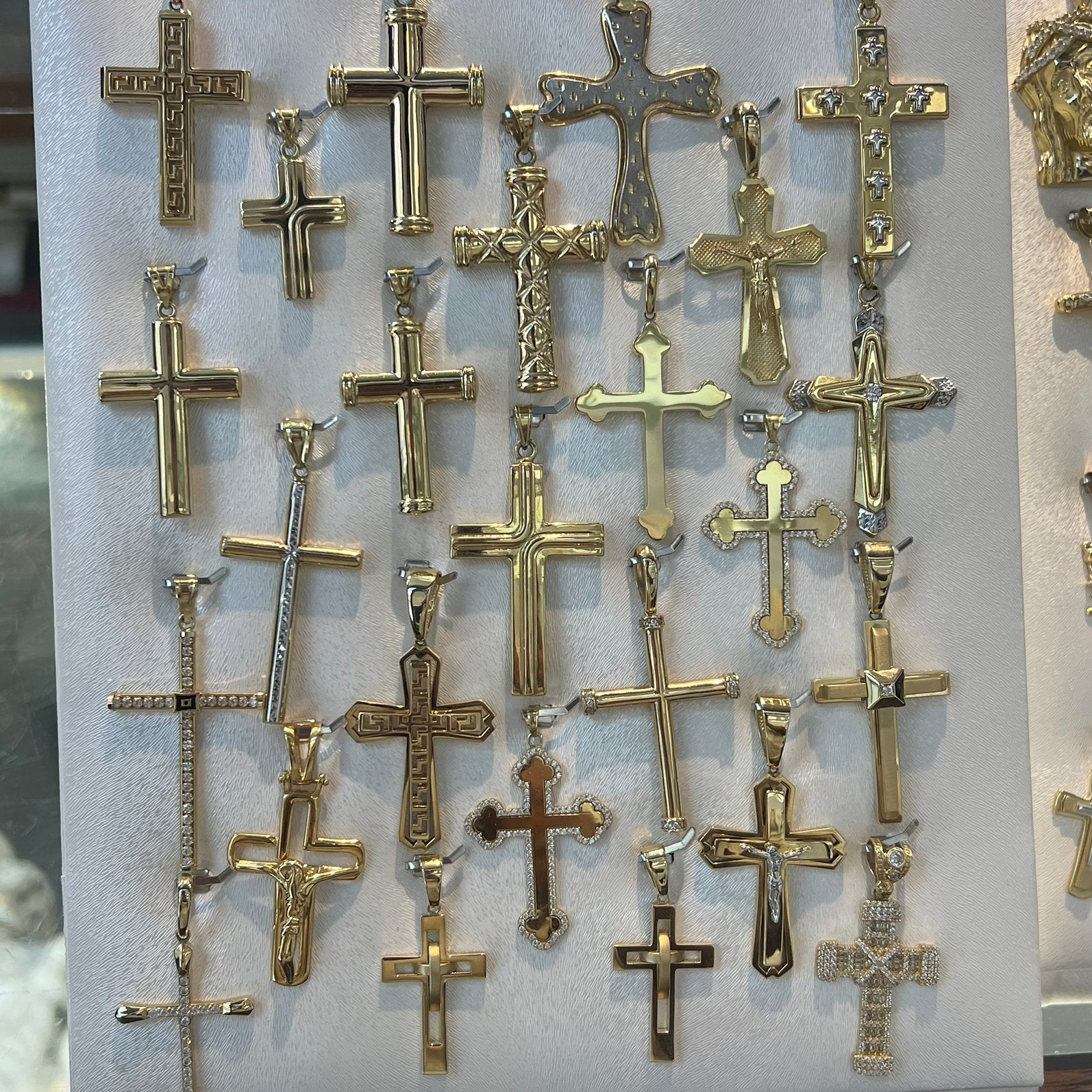 14 karaat gouden kruis hangers jezus kettinghanger, Ophalen of Verzenden, Nieuw, Goud, Kruis of Symbool