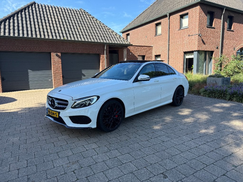 Mercedes-Benz C-Klasse C250 | Pano | Leder | AMG Line, Auto's, Automaat, 1800 kg, 4 cilinders, Skiluik