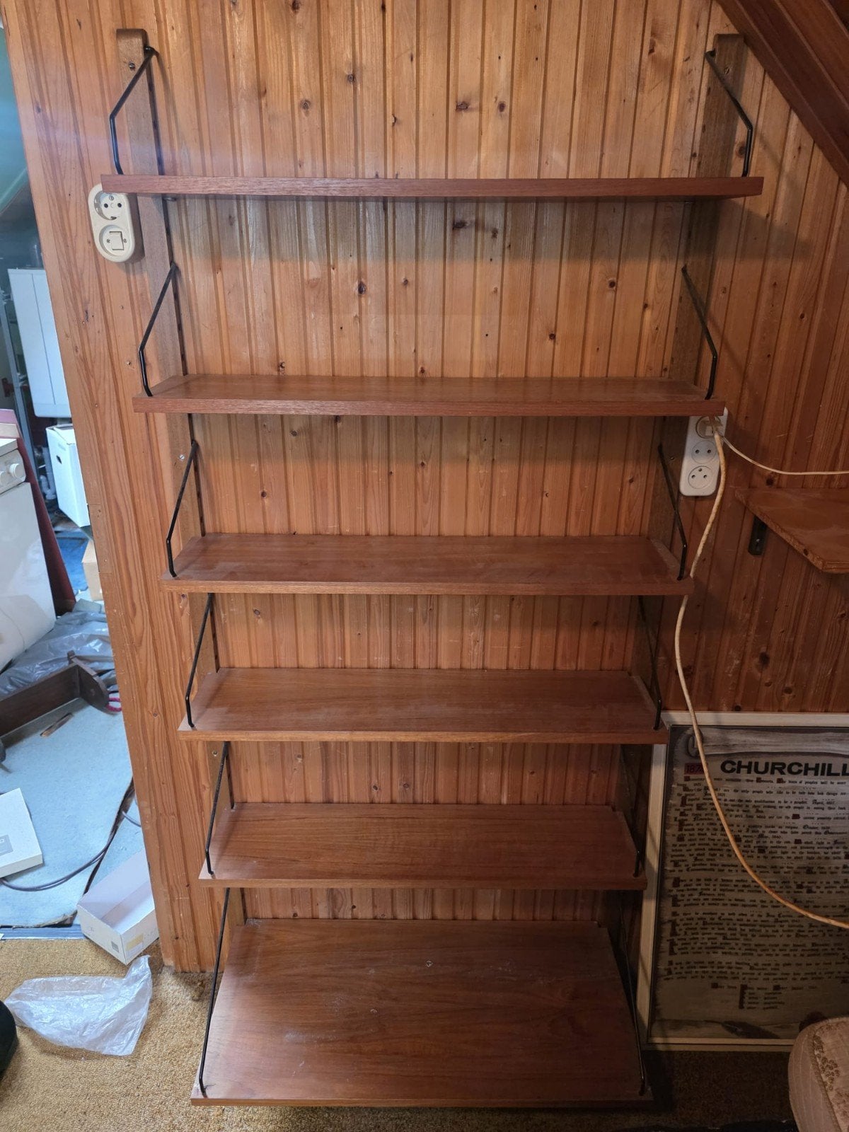 Vintage wandmeubel Poul Cadovius 60/70), Met plank(en), Gebruikt, Onbekend, Minder dan 150 cm