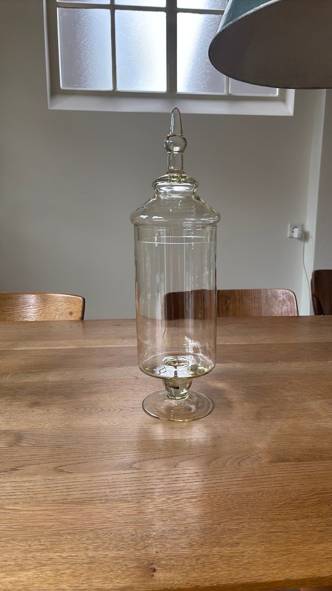 Mooie glazen apothekerspot 48 cm, Glas, Ophalen, Zo goed als nieuw, 48 cm
