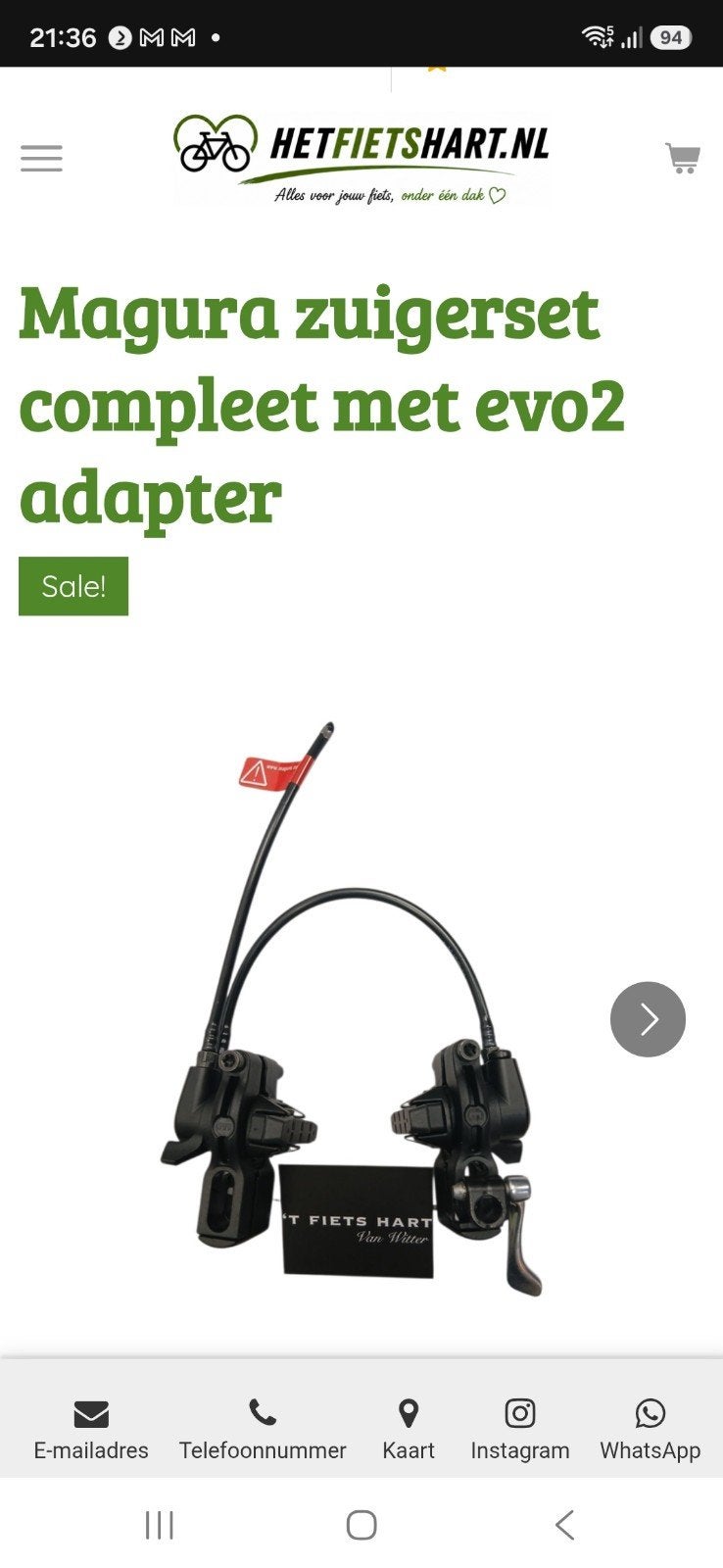 Magura Zuigerset Compleet met Evo2 Adapter en Remblokken, Fietsen en Brommers, Remmen, Magura, Ophalen of Verzenden, Elektrische fiets