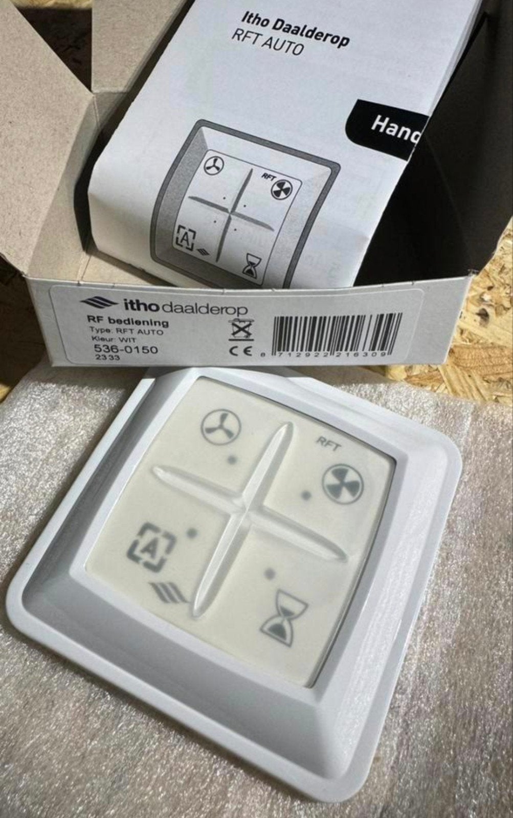 Itho Daalderop bediening RFT Auto 536-0150 CVE HRU CVD WTW, Ophalen of Verzenden, Nieuw, Ventilator en Afzuiger