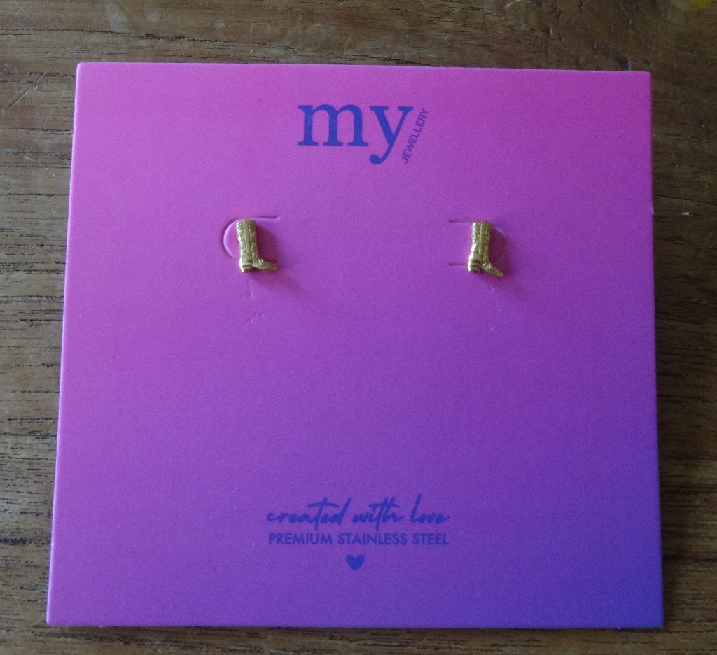 NIEUW Oorbellen knopjes / studs laarsjes MY JEWELLERY, Sieraden, Tassen en Uiterlijk, Oorbellen, Overige materialen, Nieuw, Ophalen of Verzenden